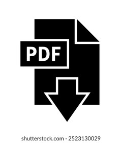 pdf-Download-Symbol auf weißem Hintergrund