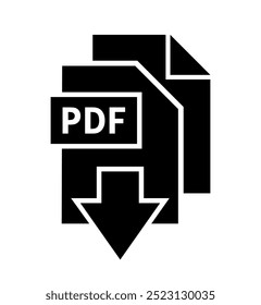 pdf-Download-Symbol auf weißem Hintergrund