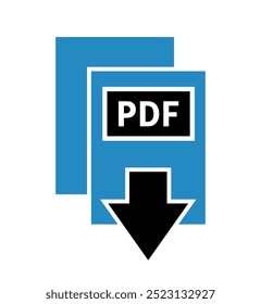 pdf-Download-Symbol auf weißem Hintergrund