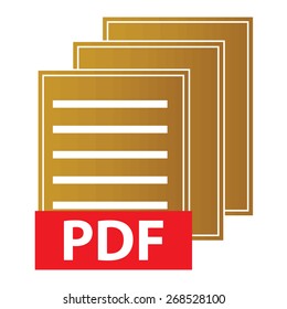Pdf download icon on a white background. Vector Illustration
