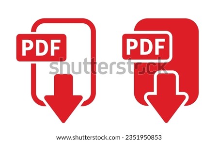 pdf download icon on white background