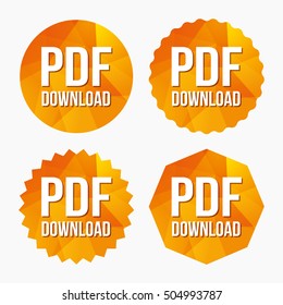 PDF download icon. Upload file button.