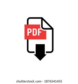 PDF download icon vector graphic