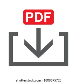 PDF Descargar ilustración vectorial de icono en fondo blanco