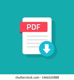 Pdf Icon Flat Style Document Text Stock Vector (Royalty Free ...