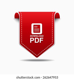 PDF Download Red Vector Icon Design