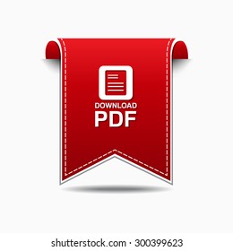 PDF Download Red Vector Icon Design