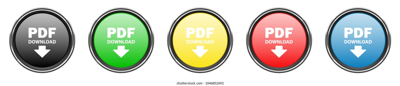 pdf download silver glossy and colorful buttons