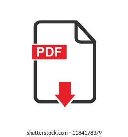 PDF download vector icon