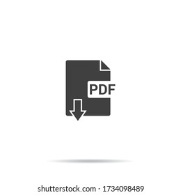 PDF download vector icon.PDF document,file symbol