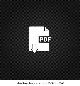icono del vector de descarga PDF.documento PDF,símbolo de archivo
