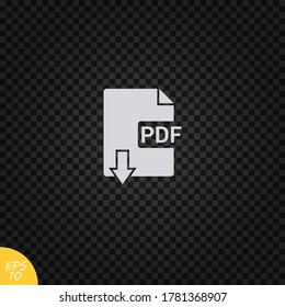 PDF download vector icon.PDF document,file symbol