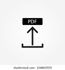 PDF download vector icon. Simple flat pictogram for business, marketing, internet concept. Vector illustration on white background.
