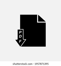 PDF download vector icon. Simple flat pictogram for business, marketing, internet concept. Vector illustration on white background.