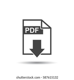 PDF download vector icon. Simple flat pictogram for business, marketing, internet concept. Vector illustration on white background.