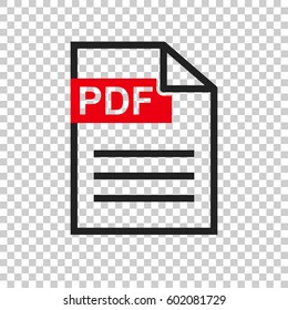 PDF download vector icon. Simple flat pictogram for business, marketing, internet concept. Vector illustration on isolated background.