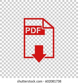 PDF download vector icon. Simple flat pictogram for business, marketing, internet concept. Vector illustration on isolated background.