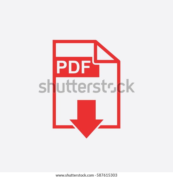 Pdf Download Vector Icon Simple Flat のベクター画像素材 ロイヤリティフリー