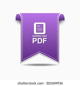 PDF Download Violet Vector Icon Design