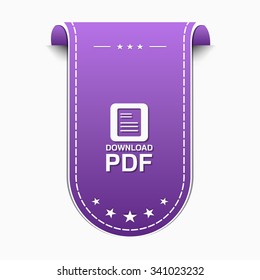 PDF Download Violet Vector Icon Design