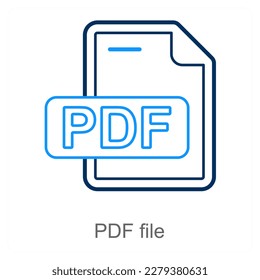PDF File and document icon concept