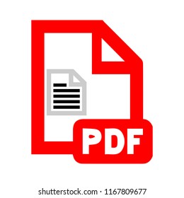 PDF file document icon. Download pdf button