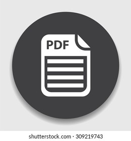 PDF file document icon. Download pdf button