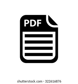 PDF file document icon. Download pdf button