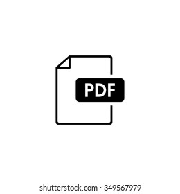 PDF file document icon. Download pdf button. PDF file symbol.