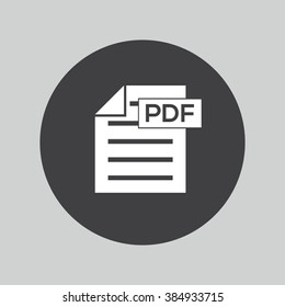 PDF file document icon. Download pdf button