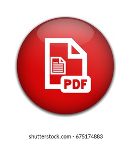 PDF file document icon. Download pdf button