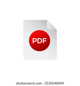 Icono de documento de archivo PDF. Documento de texto PDF