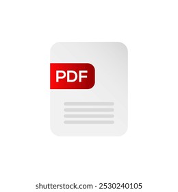 Icono de documento de archivo PDF. Documento de texto PDF