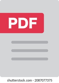 PDF file document icon. vector.