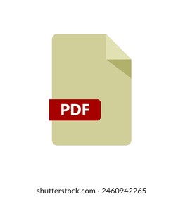 pdf file, pdf document - vector icon