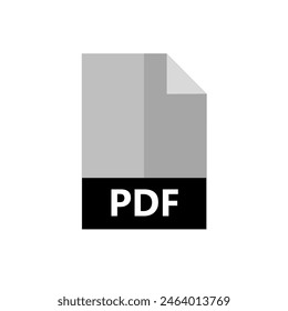 pdf file, pdf document - vector icon	