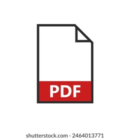 pdf file, pdf document - vector icon	