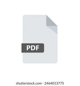 pdf file, pdf document - vector icon	