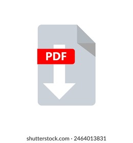 pdf file, pdf document - vector icon