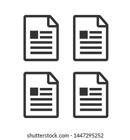 PDF file download icon. Document text, symbol web. Document icon set