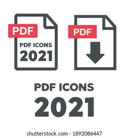PDF File download icon. Document text, symbol web format information. Document icon set