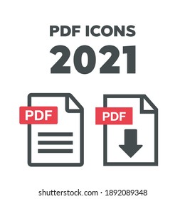 icono de descarga de archivo PDF. Texto del documento, información de formato web de símbolos