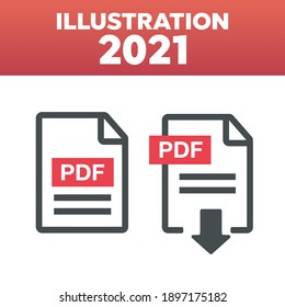 Download-Symbol für die PDF-Datei. Dokumenttext, Symbol Web. Symbol-Set