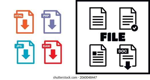 PDF file download icon. Document text, symbol web format information