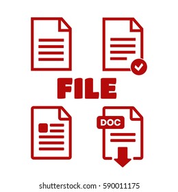 PDF file download icon. Document text, symbol web. File vector