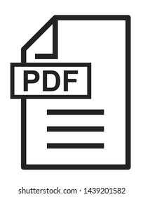 PDF file download modern icon. Document text, symbol web format information .