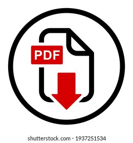 PDF File Download Simple Icon