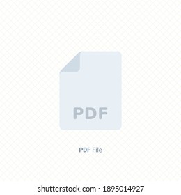 pdf file extension icon single graphic design element vector illustration for business presentation, info-graphic, web and mobile application, app user interface