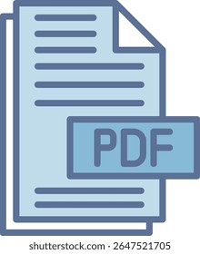 Pdf File Filled Blue Tone Icon