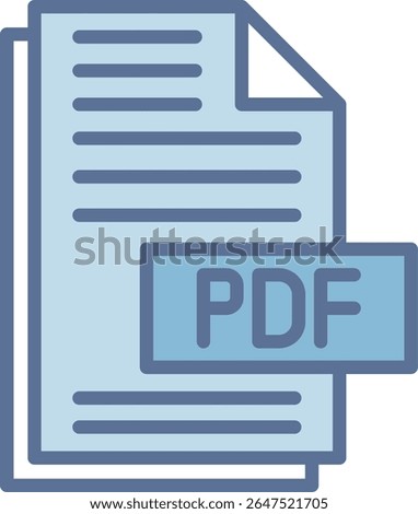 Pdf File Filled Blue Tone Icon